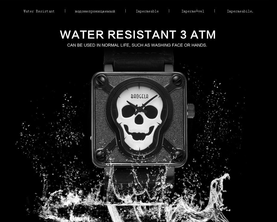 Waterproof Skull watch