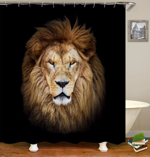 Lion shower bathroom