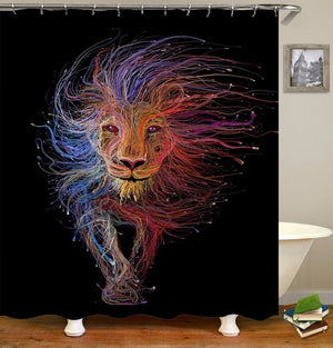 Lion shower bathroom