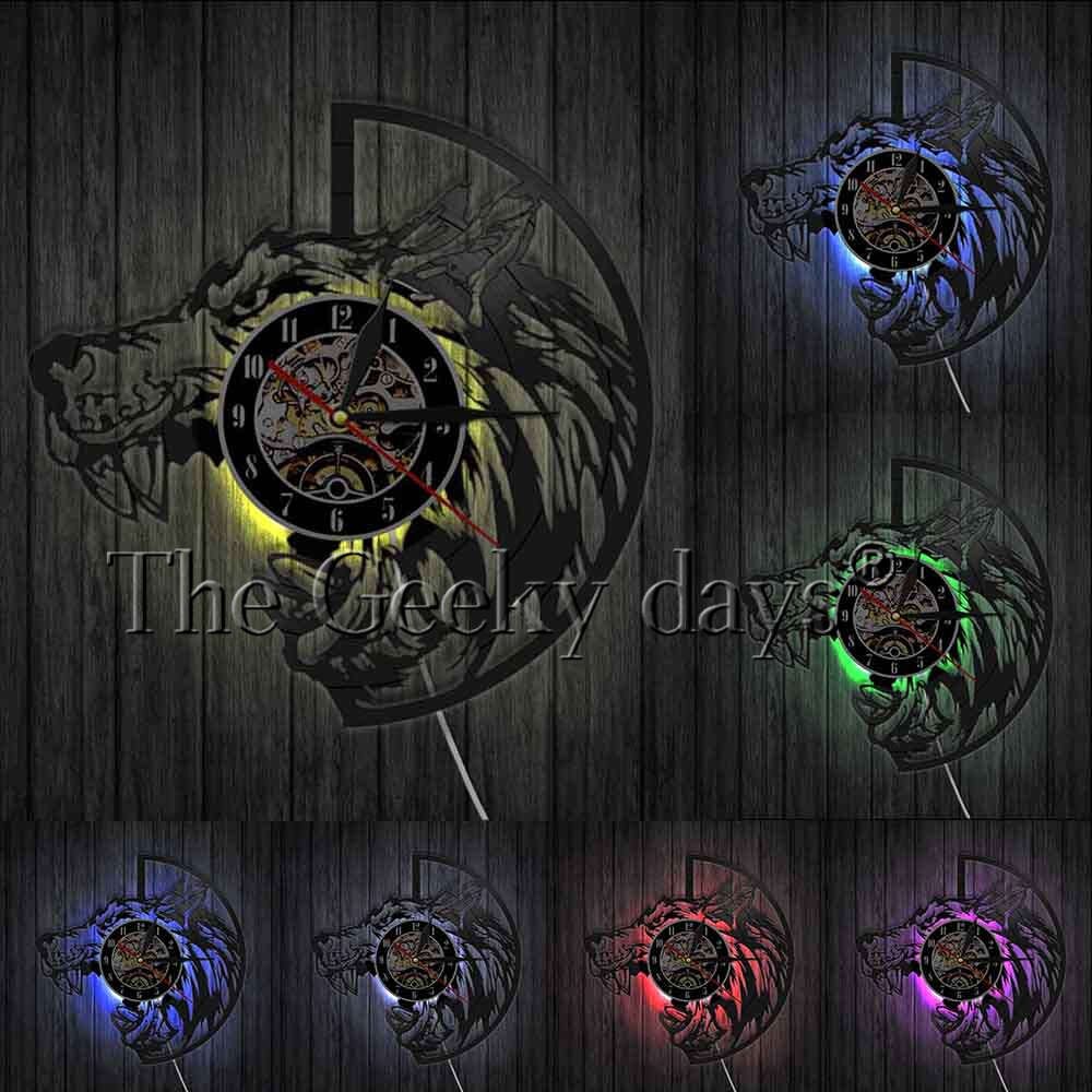 Howling Wolf Wall Clock