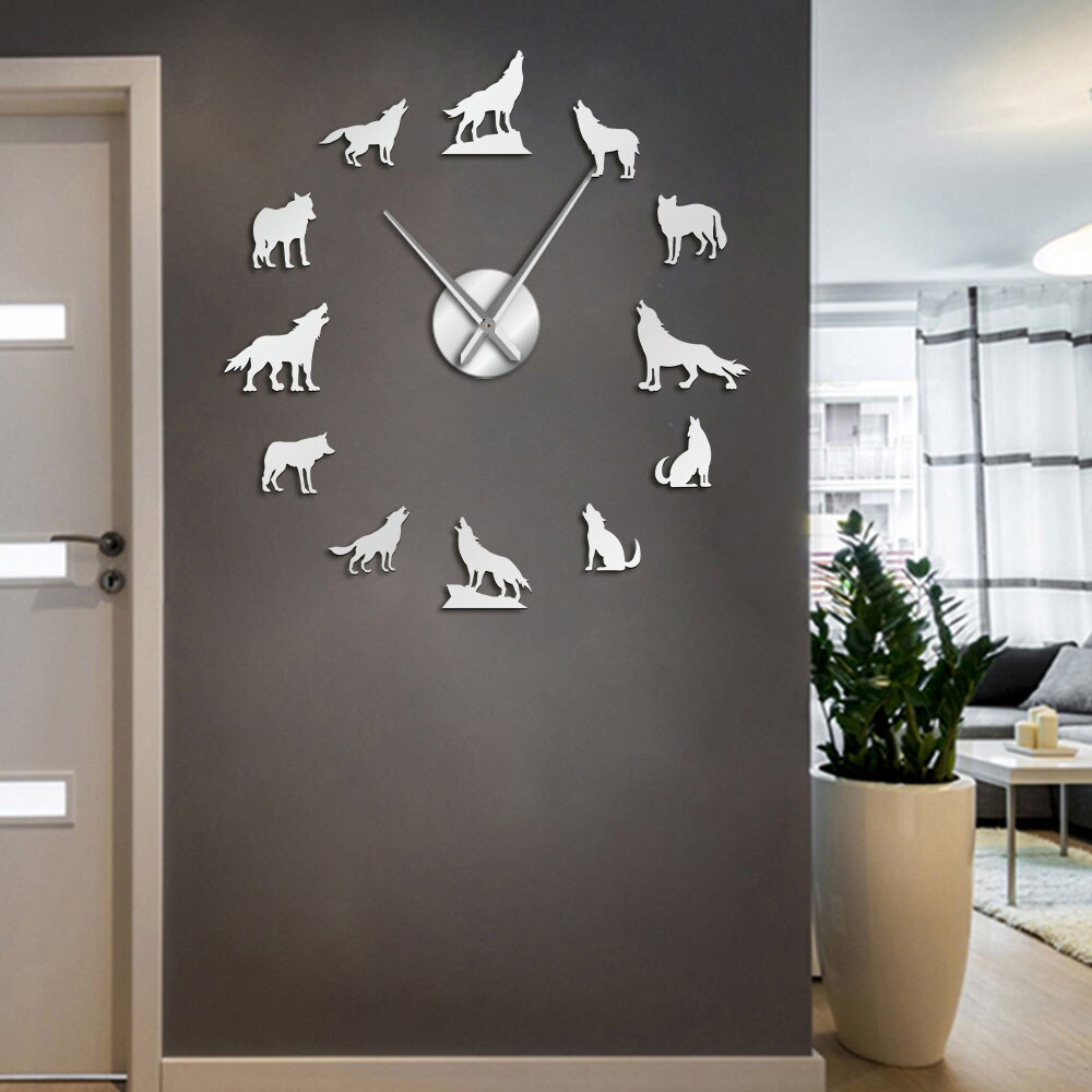 Wolf Large Wall Clock