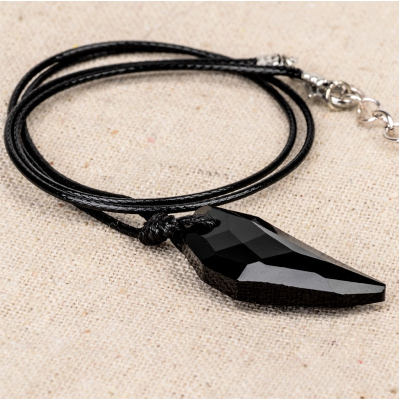 Crystal Wolf Tooth Necklace