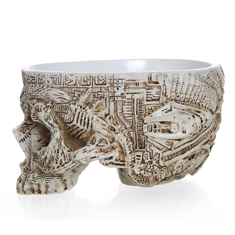 Human Skull Bowl