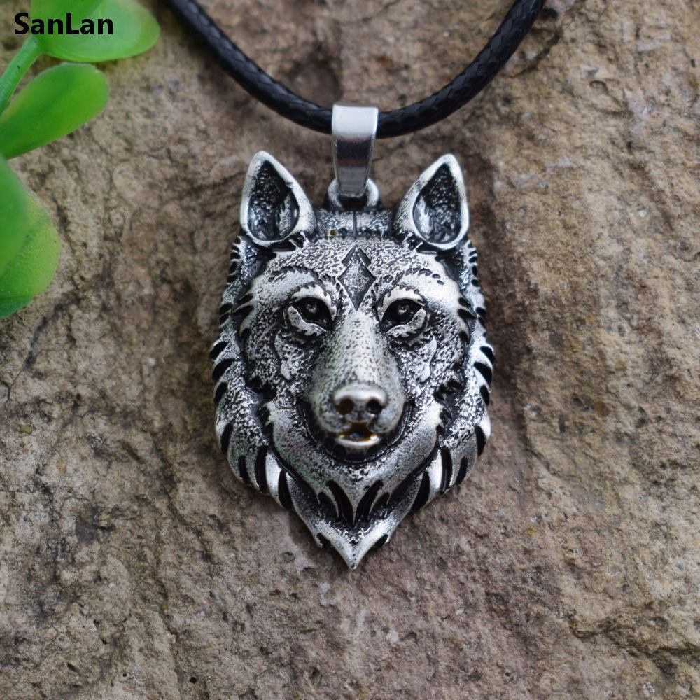 1pcs Wolf Head Necklace