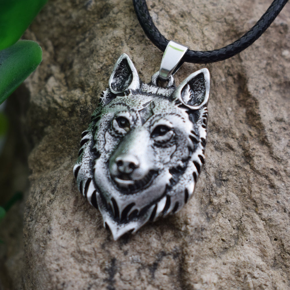 1pcs Wolf Head Necklace