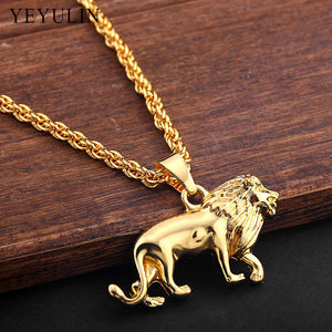 Lion Necklace Pure Gold Color