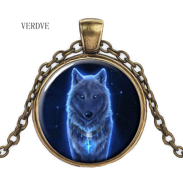 New Glass Wolf Necklace