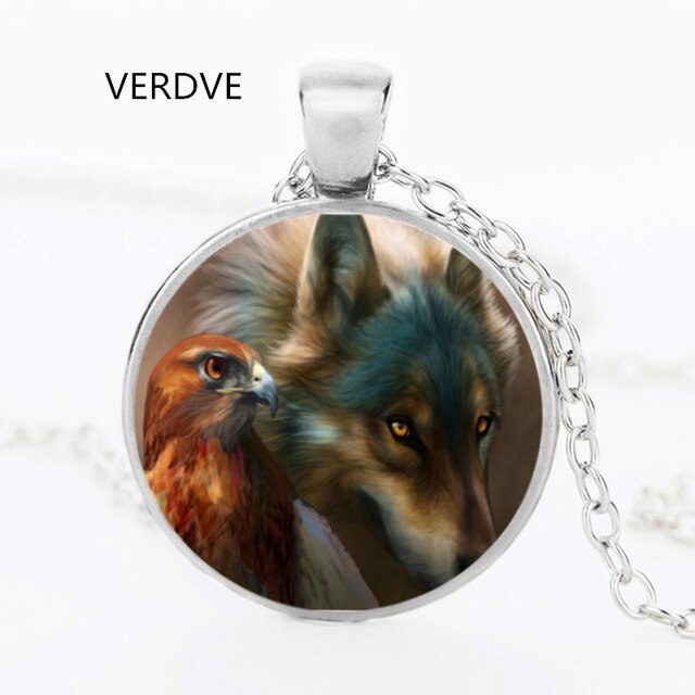 New Glass Wolf Necklace