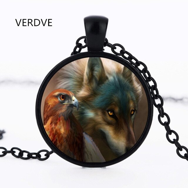 New Glass Wolf Necklace