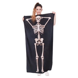 skull Black Bath Towels