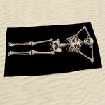 skull Black Bath Towels