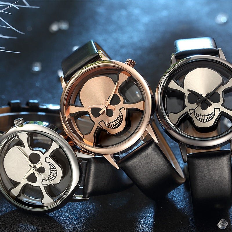 New Men Women Sports skull Watches