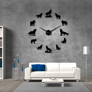 Wolf Large Wall Clock