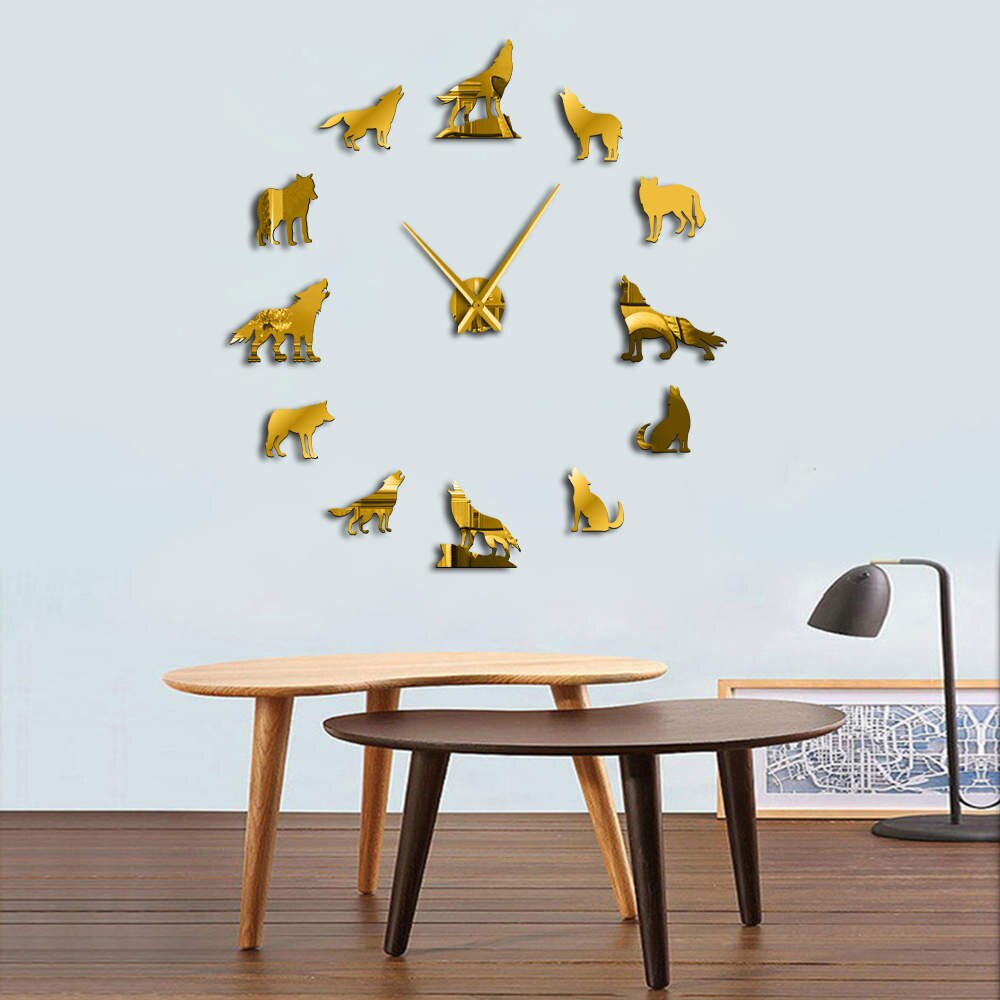 Wolf Large Wall Clock