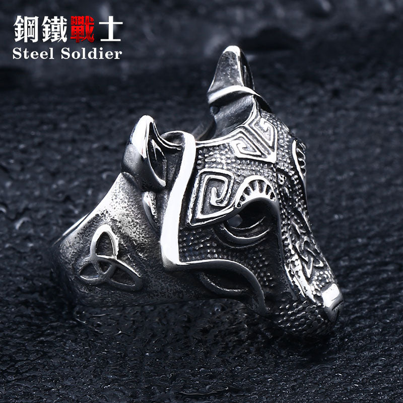 wolf hammer of Thor ring 2019