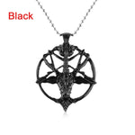 Pentagram Pan God Skull Necklace