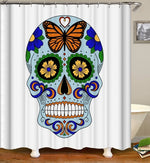 sugar skull shower bathroom