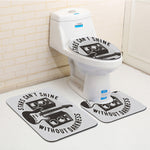 3Pcs Skull Bathroom Carpet