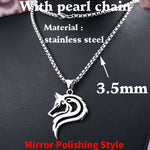 New design howling wolf necklace