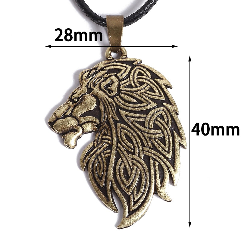 Celtic Rune Lion Necklace