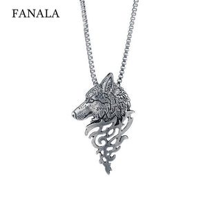 Wolf Necklace Retro