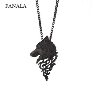 Wolf Necklace Retro