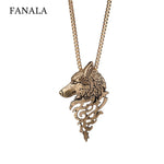 Wolf Necklace Retro