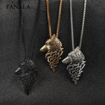 Wolf Necklace Retro