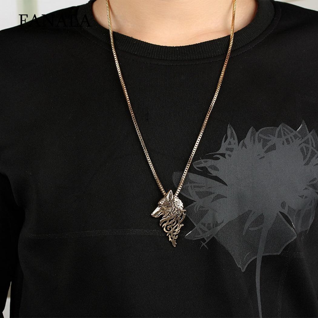 Wolf Necklace Retro