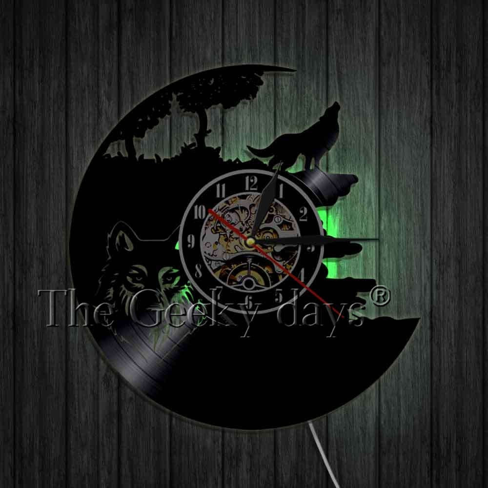 Howling Wolf Wall Clock