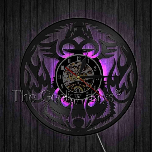 Howling Wolf Wall Clock