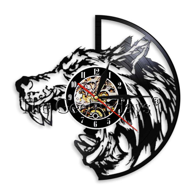 Howling Wolf Wall Clock