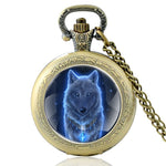 Mysterious Wolf Quartz Pocket Watch