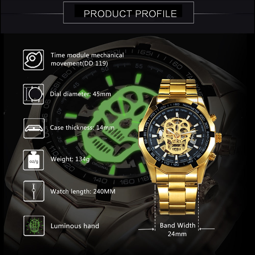 WINNER Mechanical SKULL Watch