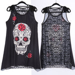 New Women T-Shirt Sexy Skull