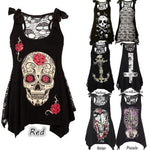 New Women T-Shirt Sexy Skull