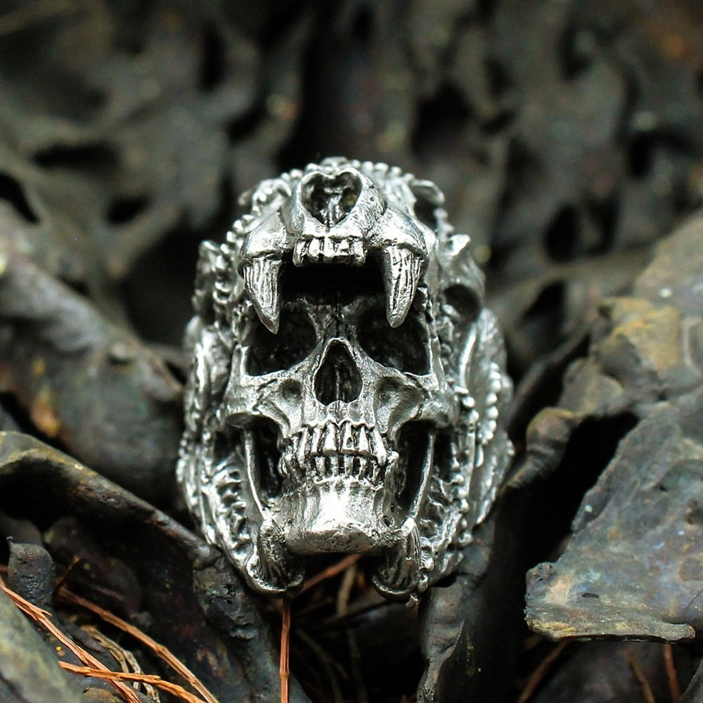 Warrior Skull Ring