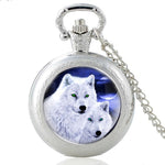 Mysterious Wolf Quartz Pocket Watch