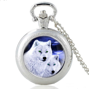 Mysterious Wolf Quartz Pocket Watch