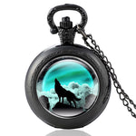 Mysterious Wolf Quartz Pocket Watch