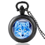 Mysterious Wolf Quartz Pocket Watch